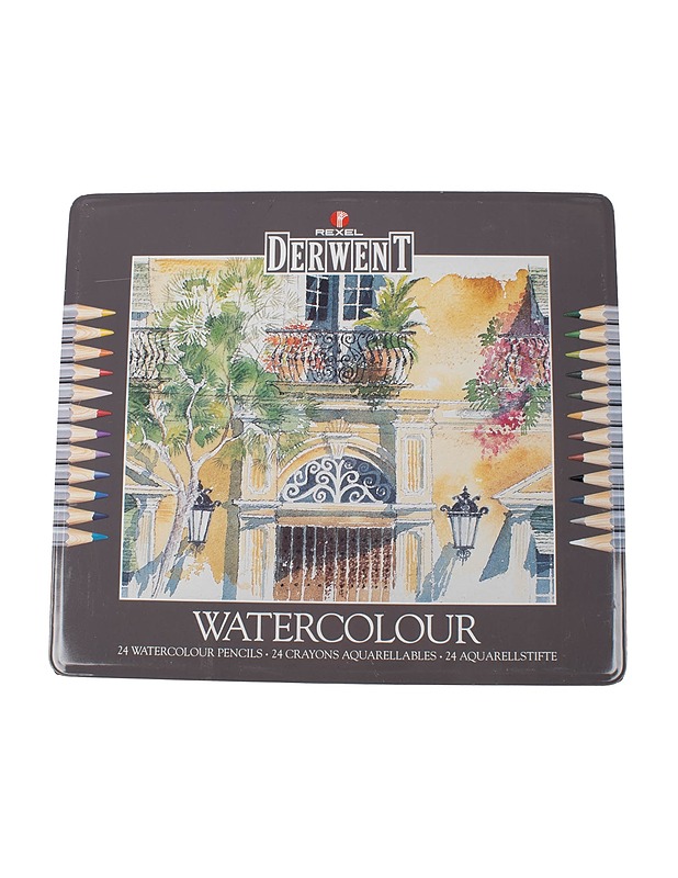 DERWENT Watercolour akvarellikynät, 24 kpl - Askartelu - 10105527677 - 0