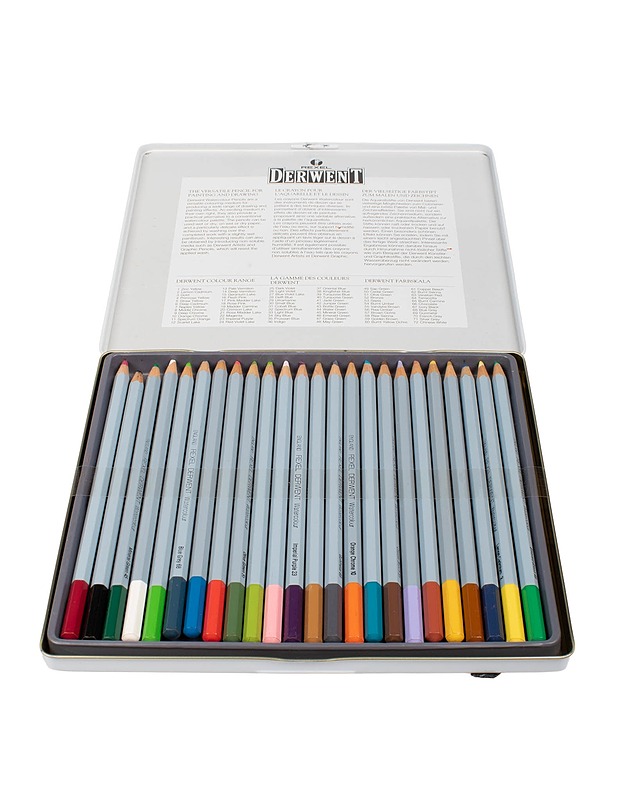 DERWENT Watercolour akvarellikynät, 24 kpl - Askartelu - 10105527677 - 1