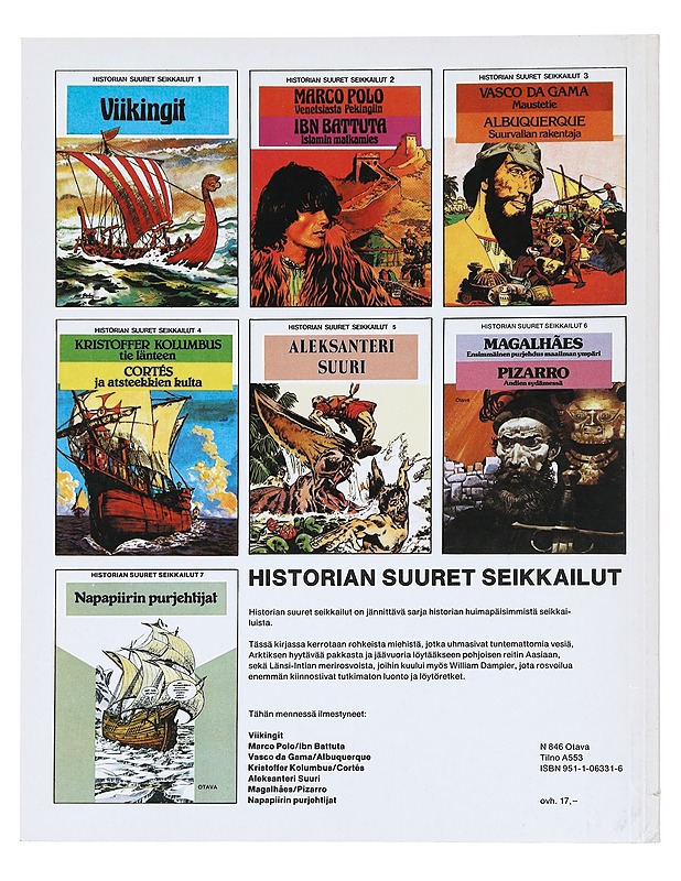 Historian suuret seikkailut. 7, Napapiirin purjehtijat. Pohjoiset meritiet. Willian Dampier, merirosvo ja luonnontieteilijä - Marzal-Canós, Jaime - Sarjakuvat - 10105527728 - 1