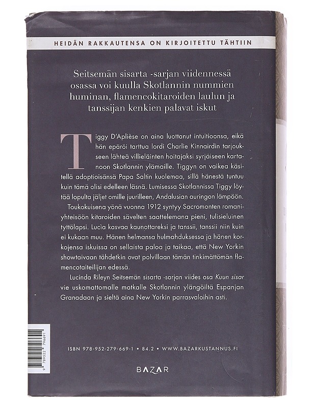 Kuun sisar : Tiggyn tarina - Riley, Lucinda - Romaanit ja novellit - 10105527789 - 1