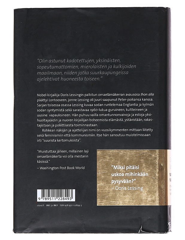 Varjossa vaeltaja : omaelämäkerran toinen osa 1949-1962 - Lessing, Doris - Elämäkerrat ja muistelmat - 10105527885 - 1