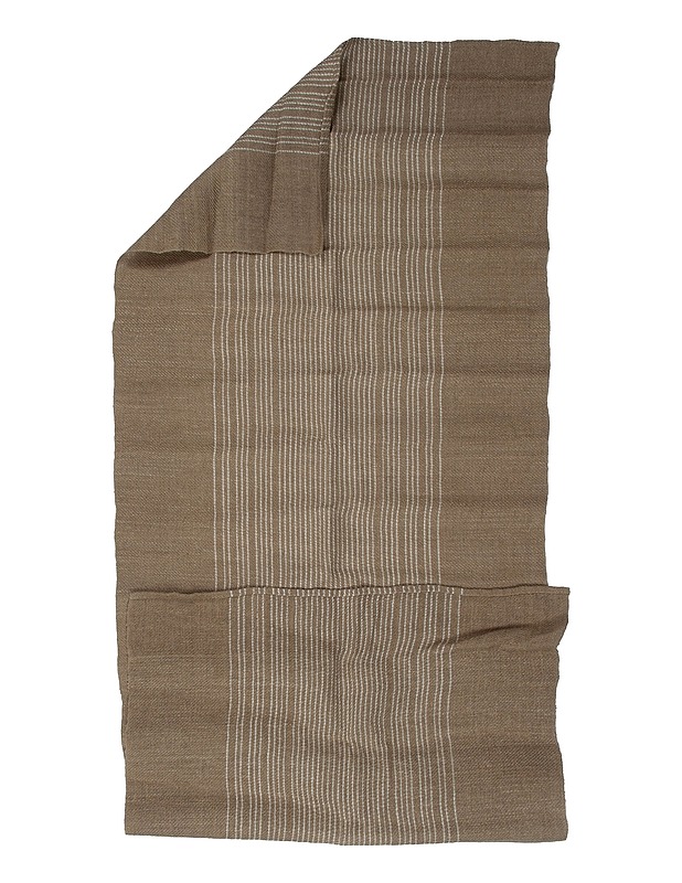 Ruskea raidallinen kaitaliina, 80x200 cm - Pöytäliinat - 10105527942 - 0