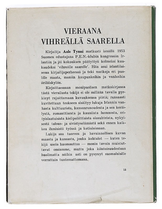 Vieraana Vihreällä Saarella - Aale Tynni - Tietokirjat ja oppaat - 10105528138 - 1