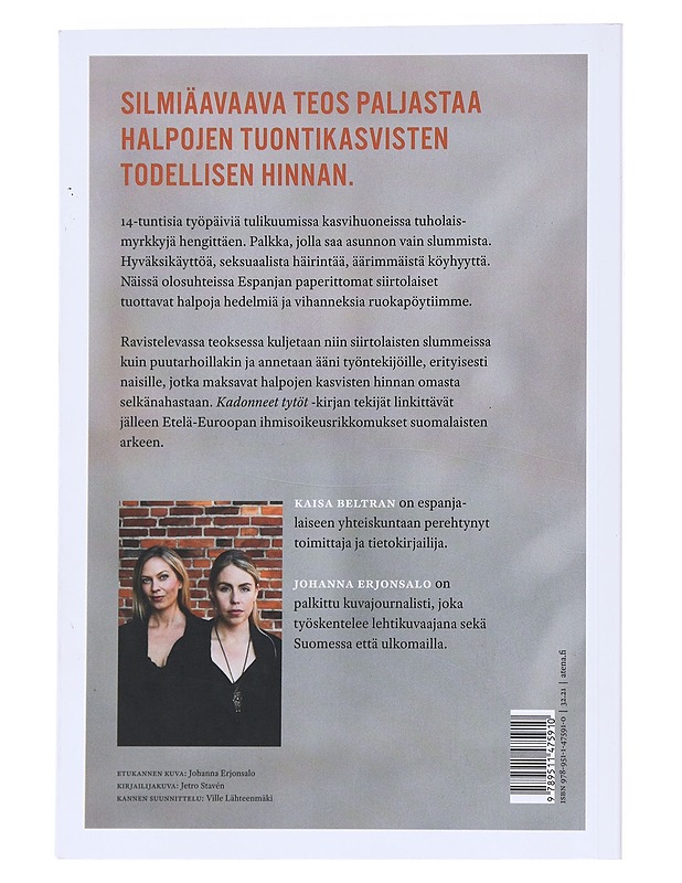 Katkerat puutarhat : Euroopan riistettyjen siirtotyöläisten tarina - Beltran, Kaisa - Tietokirjat ja oppaat - 10105528177 - 1