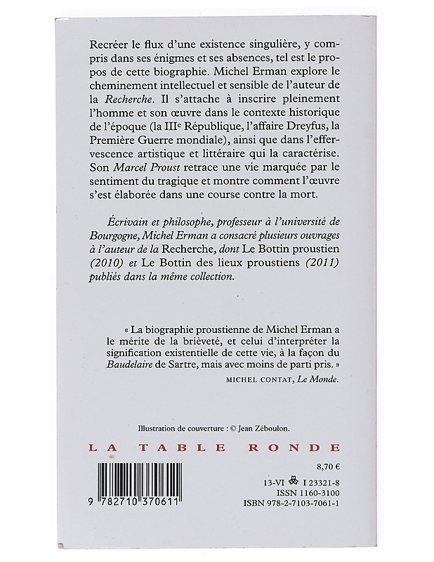 Marcel Proust : Une Biographie - Michel Erman - Elämäkerrat ja muistelmat - 10105528190 - 1