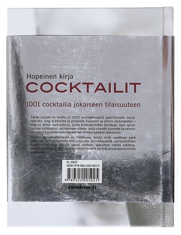 Cocktailit : hopeinen kirja : yli 1000 cocktailreseptiä - Bardi, Carla - Ruokakirjat - 10105528252 - 1