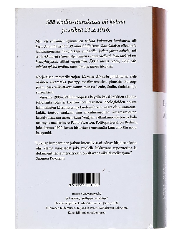 Euroopan historia. Pimeyden aika : 1900-1945 - Alnæs, Karsten - Historiakirjat - 10105528291 - 1