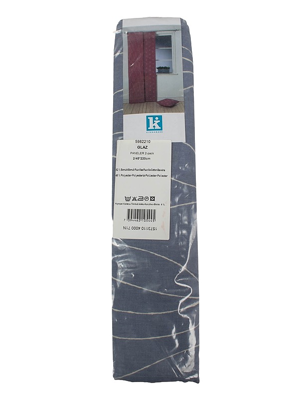 KINNAMARK GLAZ paneeliverho, 45x220cm - 2 kpl - Verhot ja kapat - 10105528317 - 0