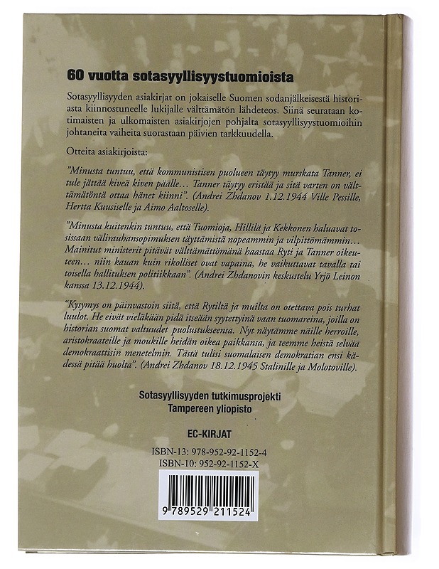 Sotasyyllisyyden asiakirjat - Rautkallio, Hannu - Historiakirjat - 10105528325 - 1