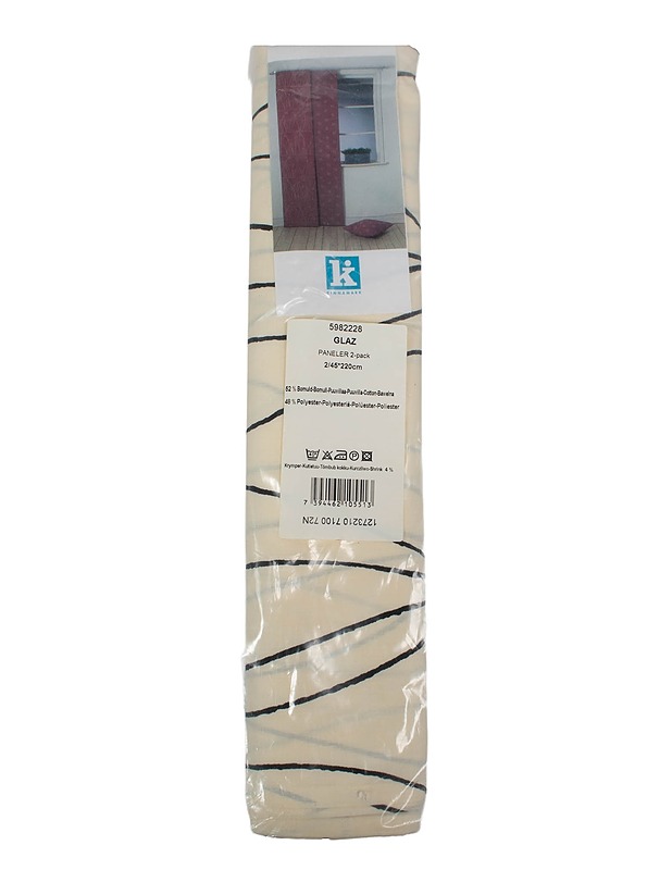 KINNAMARK GLAZ paneeliverho, 45x220cm - 2 kpl - Verhot ja kapat - 10105528322 - 0