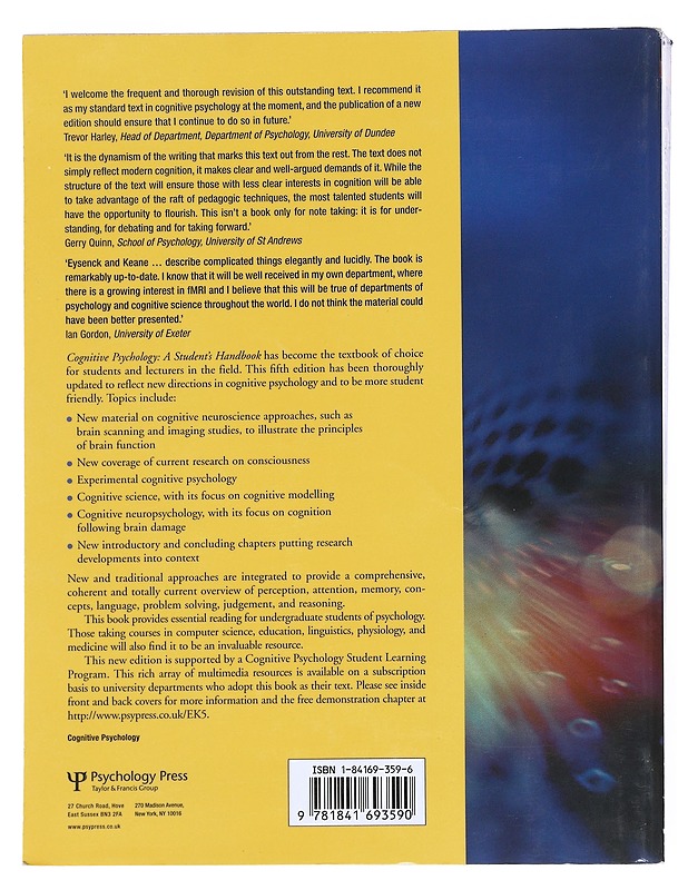 Cognitive Psychology : a student's handbook - Eysenck, Michael W. - Tietokirjat ja oppaat - 10105528417 - 1