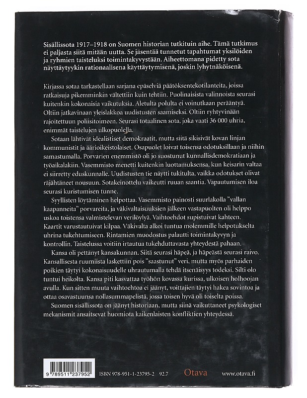 Sisällissodan psykohistoria- Juha Siltala - Historiakirjat - 10105528444 - 1