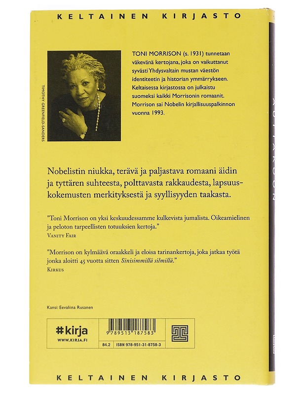 Luoja lasta auttakoon - Morrison, Toni - Romaanit ja novellit - 10105528526 - 1