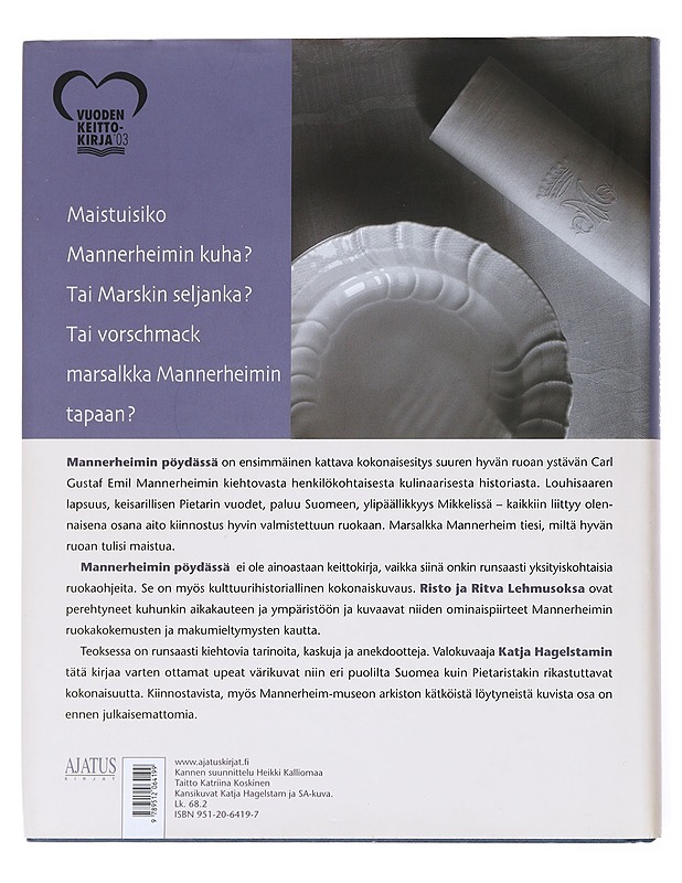 Mannerheimin pöydässä - Risto & Ritva Lehmusoksa - Ruokakirjat - 10105528683 - 1