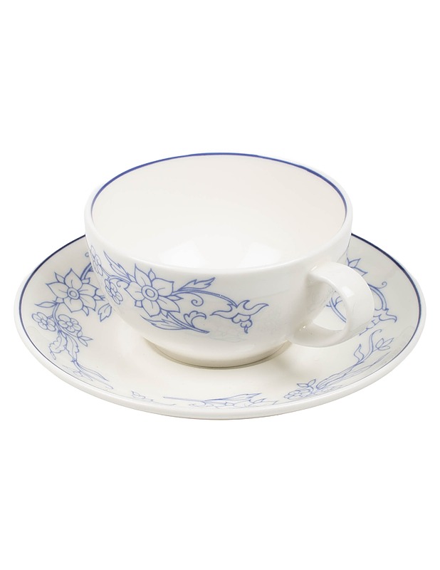 ARABIA Domino Sininen Keittiö kahvikuppi ja aluslautanen - Designsuosikit - 10105528769 - 0