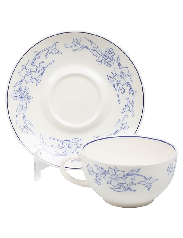 ARABIA Domino Sininen Keittiö kahvikuppi ja aluslautanen - Designsuosikit - 10105528769 - 1