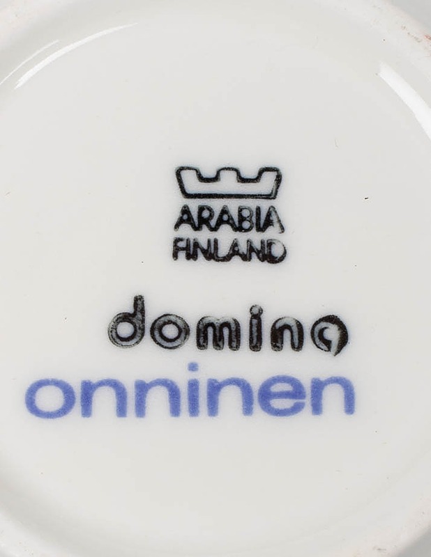 ARABIA Domino Sininen Keittiö kahvikuppi ja aluslautanen - Designsuosikit - 10105528769 - 3