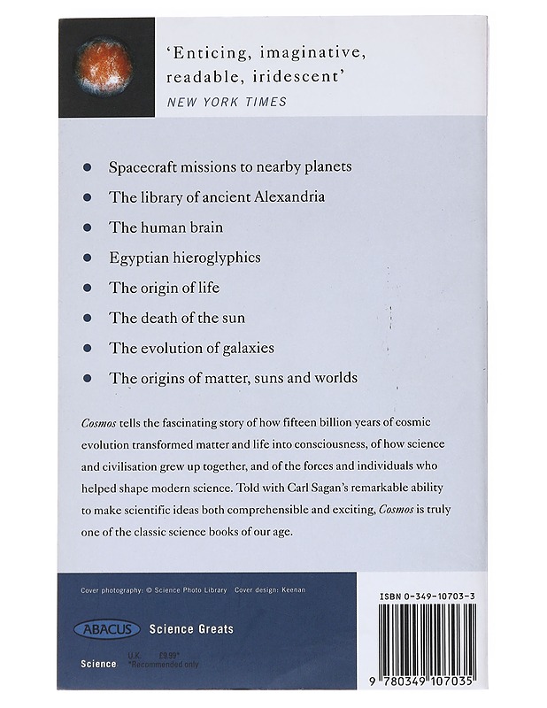 Cosmos - Carl Sagan - Tietokirjat ja oppaat - 10105528775 - 1