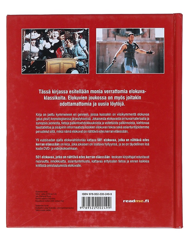 501 elokuvaa, jotka on nähtävä kerran eläessään - Haavisto, Laura - Historiakirjat - 10105528962 - 1