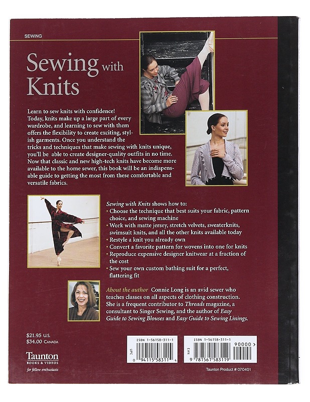 Sewing with Knits : Classic, Stylish Garments - Connie Long - Tietokirjat ja oppaat - 10105528982 - 1