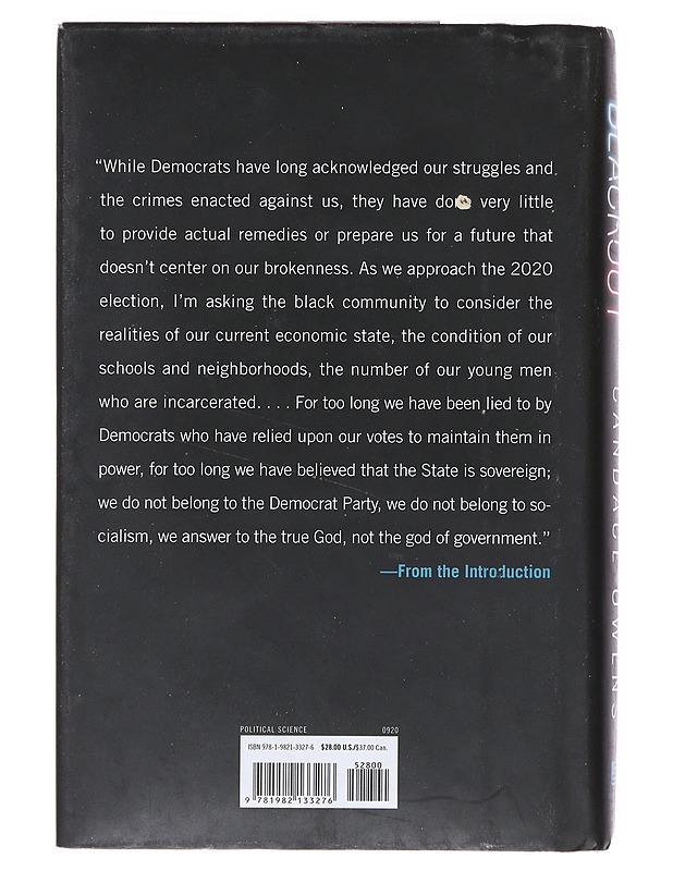 Blackout : how black America can make its second escape from the democrat plantation - Candace Owens - Historiakirjat - 10105528993 - 1