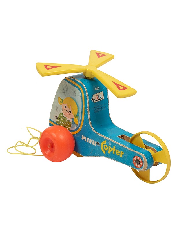 FISHER-PRICE Mini Copter vedettävä puulelu - Lasten lelut - 10105529034 - 0