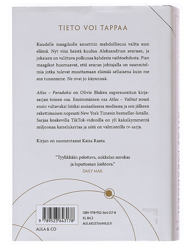 Atlas : paradoksi - Blake, Olivie - Fantasia- ja scifi - 10105529062 - 1