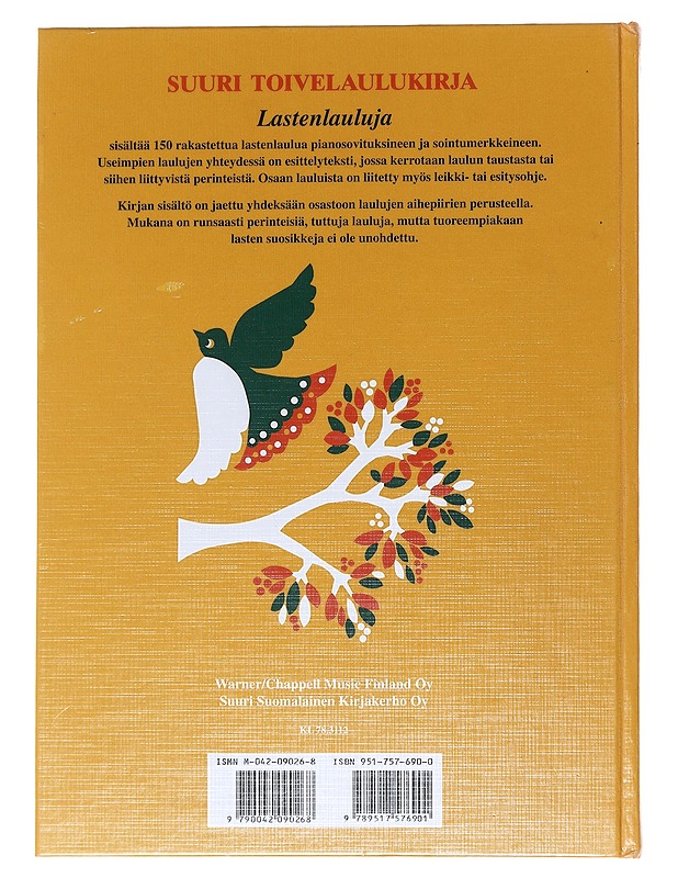 Suuri toivelaulukirja. Lastenlauluja - Kari, Virpi - Musiikki- ja elokuvakirjat - 10105529097 - 1