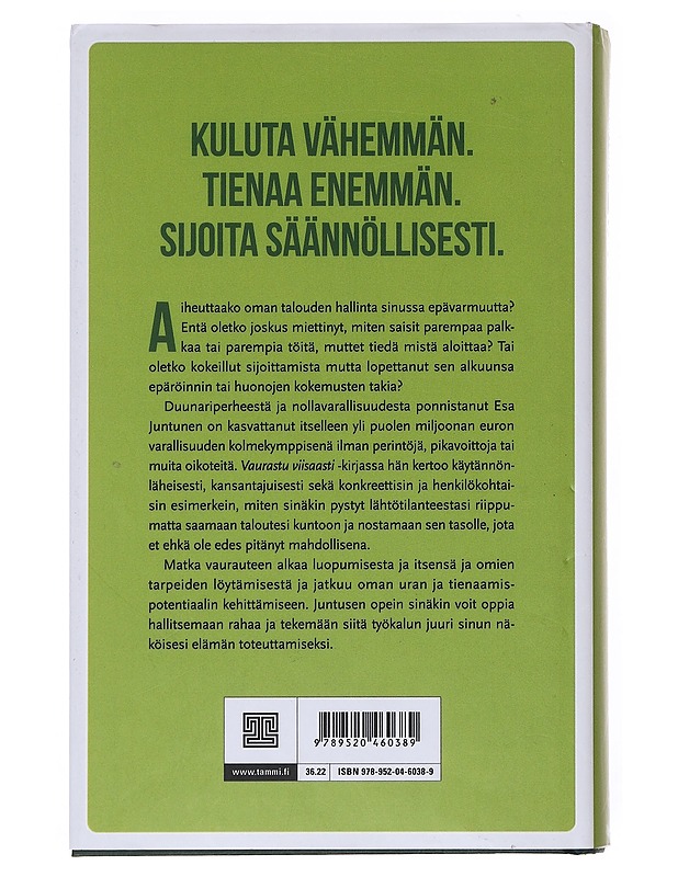 Vaurastu viisaasti : rahataidot haltuun - Esa Juntunen - Tietokirjat ja oppaat - 10105529291 - 1