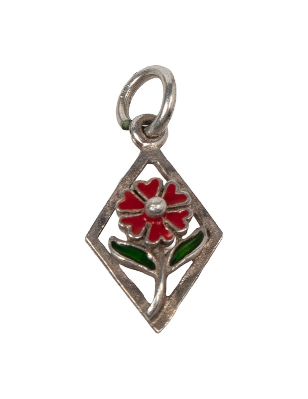 Hopeinen kukka-amuletti - Askartelu - 10105529513 - 0