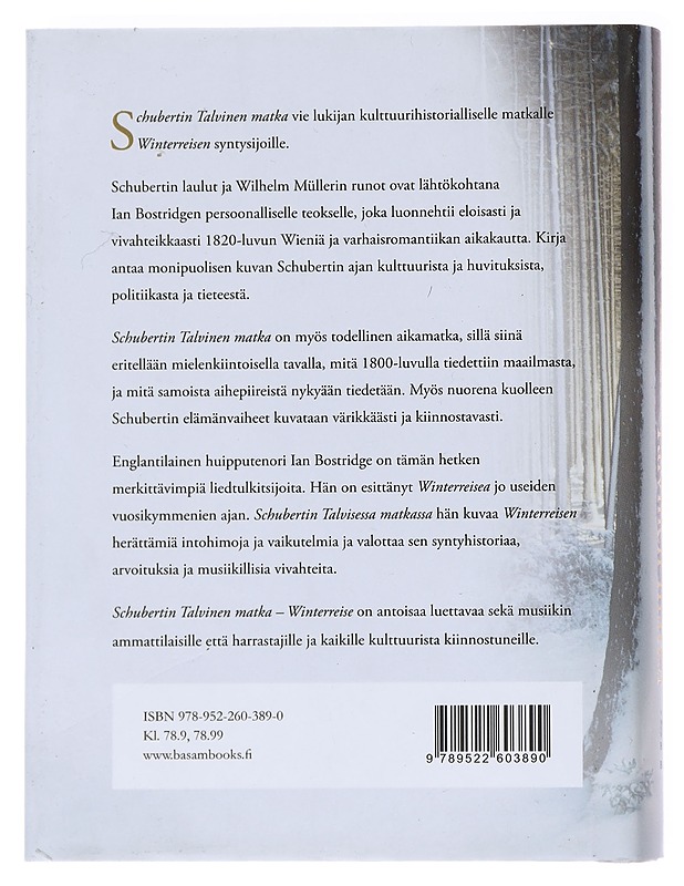 Schubertin Talvinen matka : Winterreise - Bostridge, Ian - Elämäkerrat ja muistelmat - 10105529618 - 1