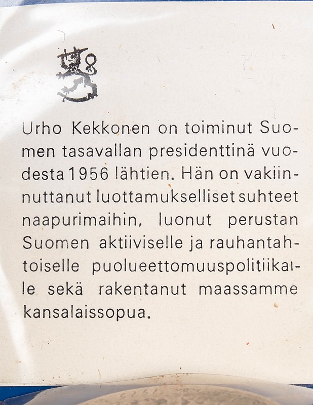 SUOMEN RAHAPAJA Urho Kekkonen 75v 10 markkaa juhlaraha - Koriste-esineet - 10105529634 - 2