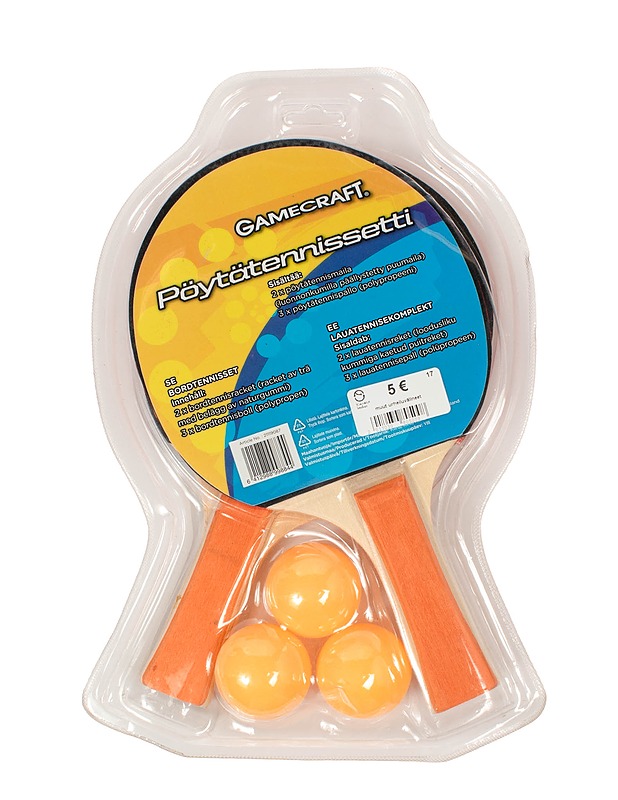 Gamecraft pöytätennismaila ja -pallosetti  - Muut urheiluvälineet ja vapaa-aika - 10105529668 - 1