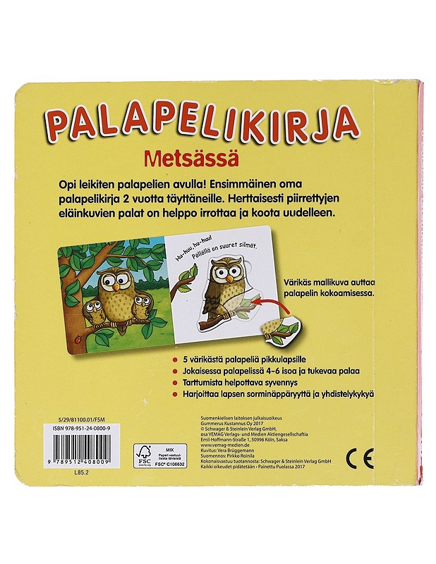 Metsässä palapelikirja - Lastenkirjat - 10105529813 - 1