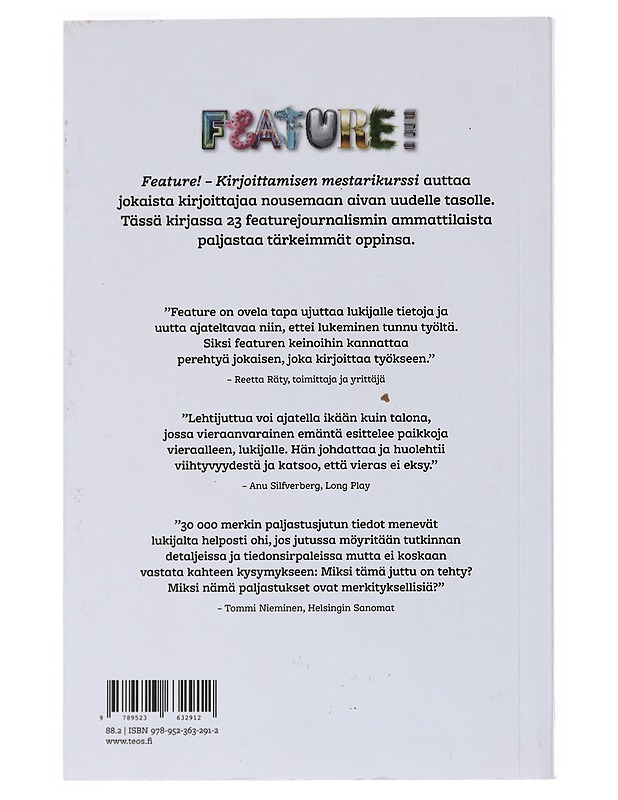 Feature! : kirjoittamisen mestarikurssi - Kaseva, Tuomas - Harrastekirjat - 10105529848 - 1