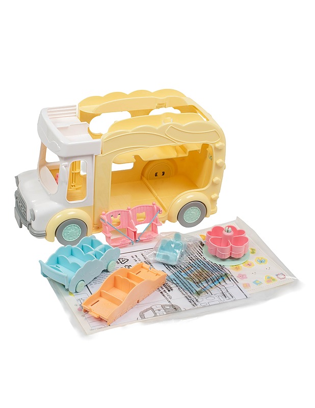 SYLVANIAN FAMILIES Rainbow Fun Nursery Bus leikkibussi - Lasten lelut - 10105529928 - 2