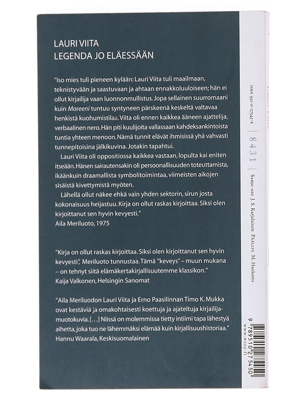 Lauri Viita : legenda jo eläessään - Aila Meriluoto - Elämäkerrat ja muistelmat - 10105529980 - 1
