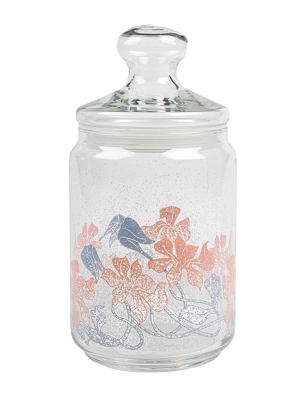 Kukkakuvioinen lasipurkki - Säilytysastiat - 10105530018 - 1