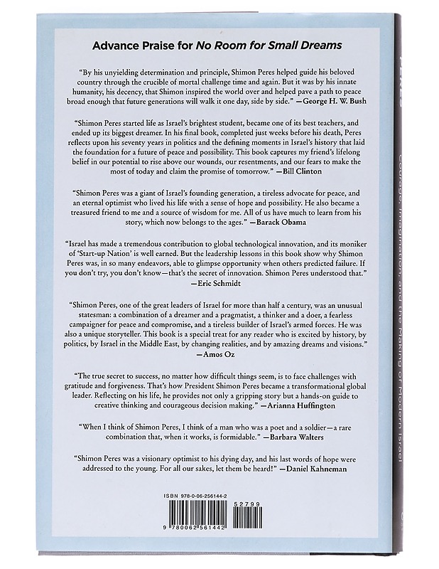 No Room for Small Dreams - Shimon Peres - Tietokirjat ja oppaat - 10105530076 - 1