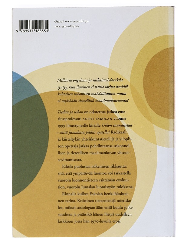 Tiedän ja uskon - Antti Eskola - Elämäkerrat ja muistelmat - 10105530305 - 1