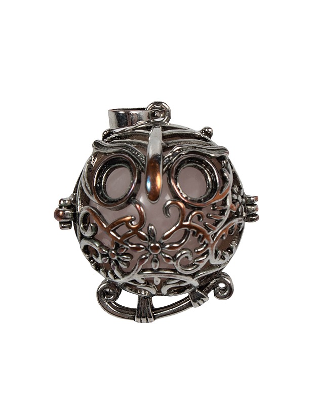 Ruusukvartsi pöllö amuletti - Askartelu - 10105530411 - 0