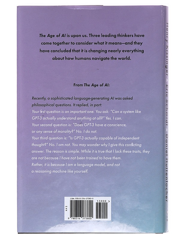 The age of AI and our human future - Kissinger, Henry - Tietokirjat ja oppaat - 10105530574 - 1