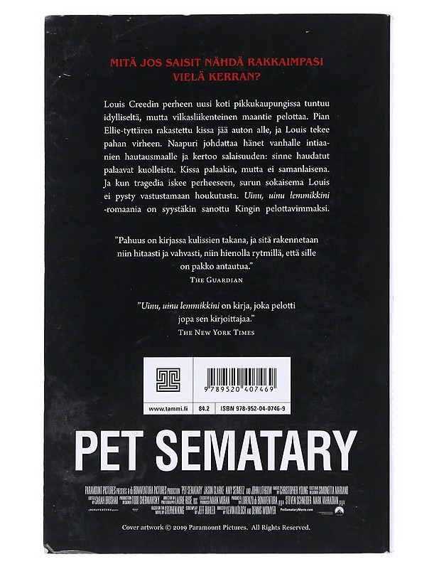 Uinu, uinu, lemmikkini - King, Stephen - Romaanit ja novellit - 10105530784 - 1