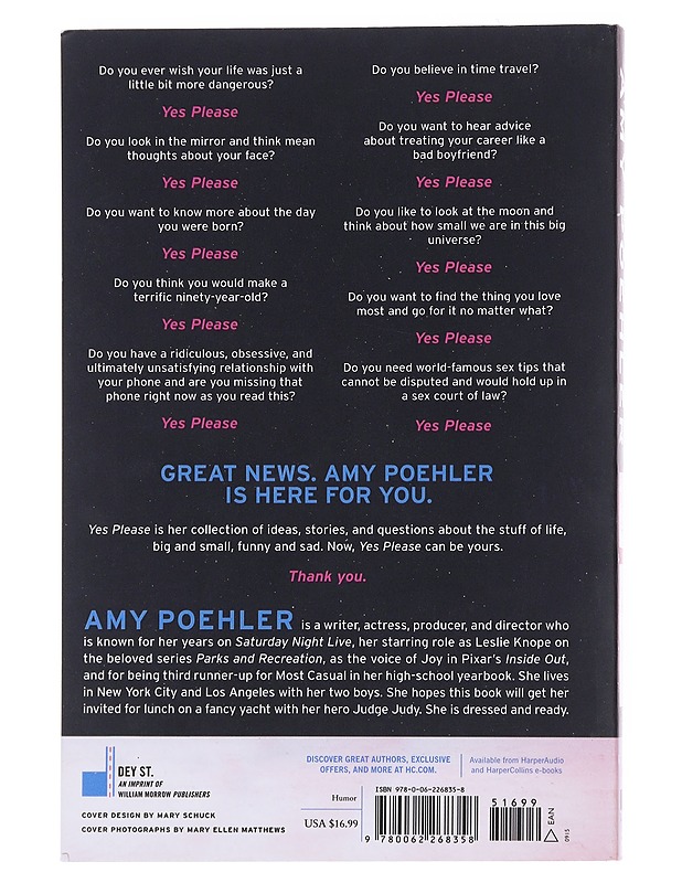Yes Please - Amy Poehler - Elämäkerrat ja muistelmat - 10105530820 - 1