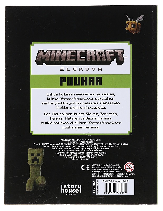 Minecraft-elokuva Puuhaa - Story House Egmont - Harrastekirjat - 10105530966 - 1