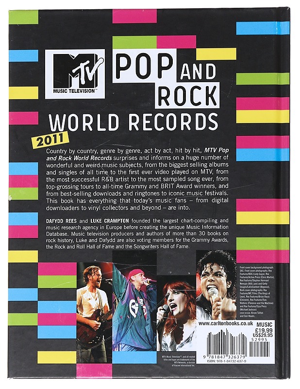 MTV Pop and Rock World Records: 2011 - Luke Crampton & Dafydd Rees - Historiakirjat - 10105531136 - 1