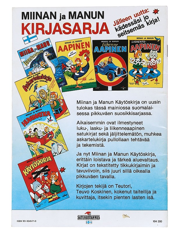 Miinan ja Manun käytöskirja - Teutori - Lastenkirjat - 10105531184 - 1