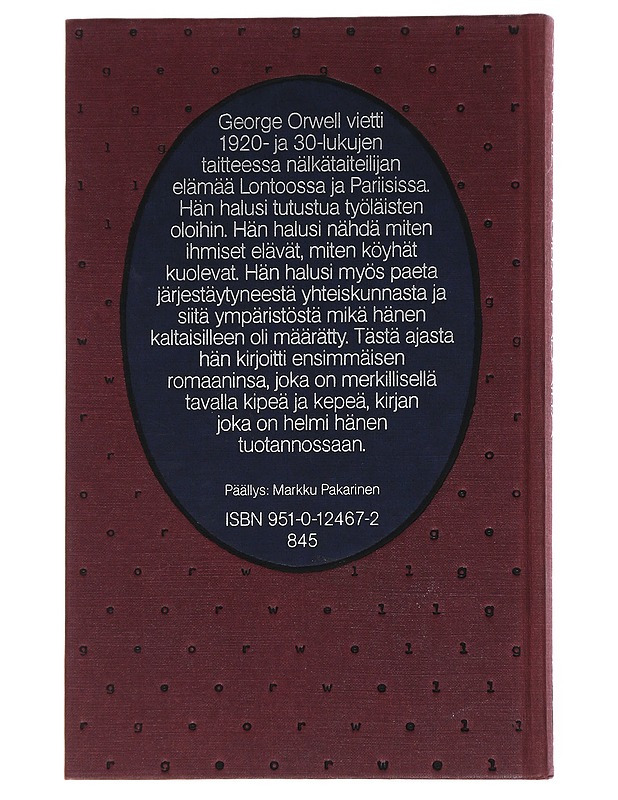 Puilla paljailla Pariisissa ja Lontoossa - Orwell, George - Elämäkerrat ja muistelmat - 10105531389 - 1