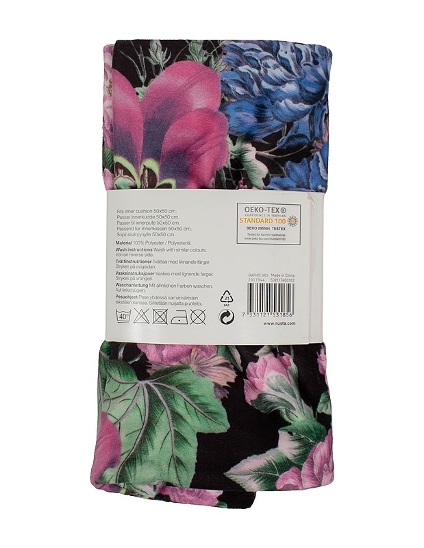 RUSTA HOME Therese tyynynpäällinen, 50x50 cm - Muut kodintekstiilit - 10105531409 - 1