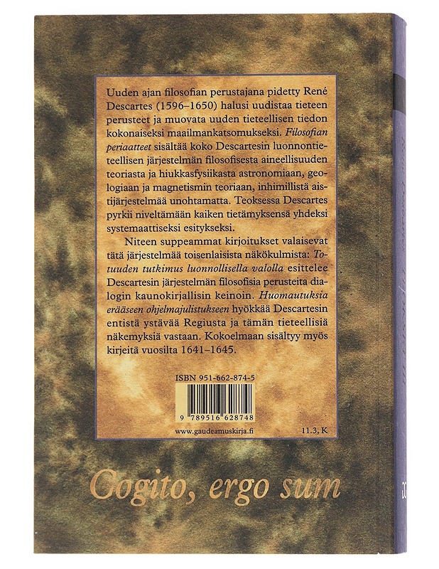Teokset  III : Kirjeitä 1641-1645 - Descartes, René - Historiakirjat - 10105531485 - 1